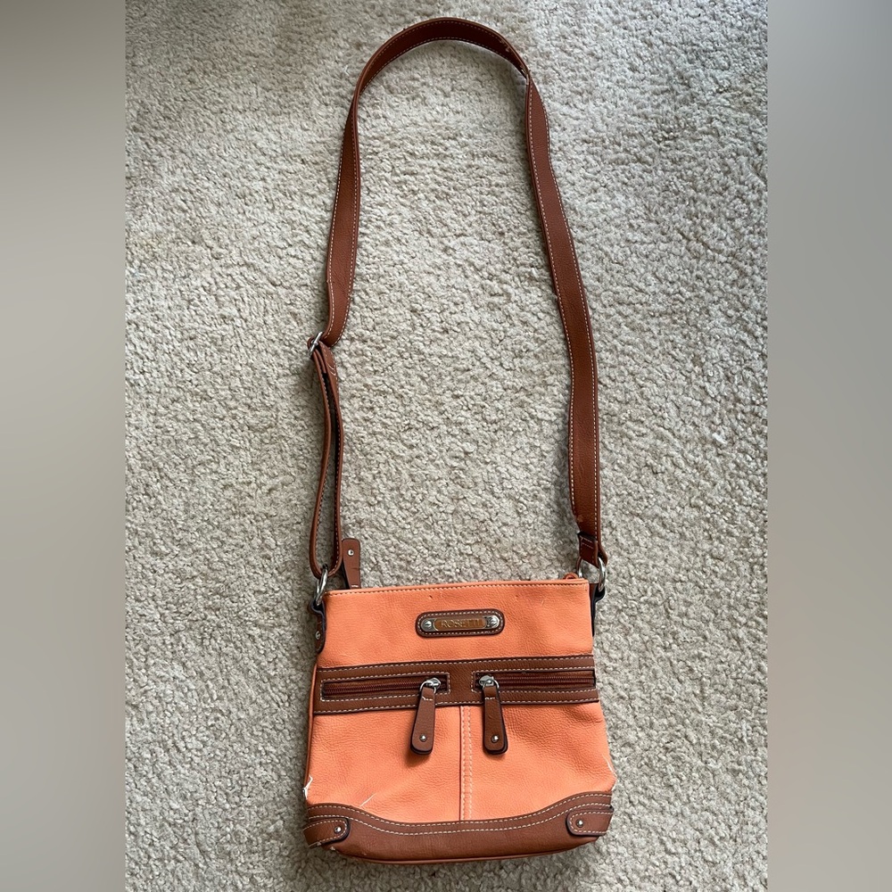 Rosetti Orange and Brown Crossbody Bag